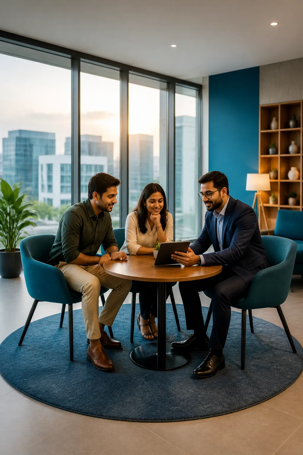 BenefitPilot advisor consulting with a business founder and HR manager about employee benefits